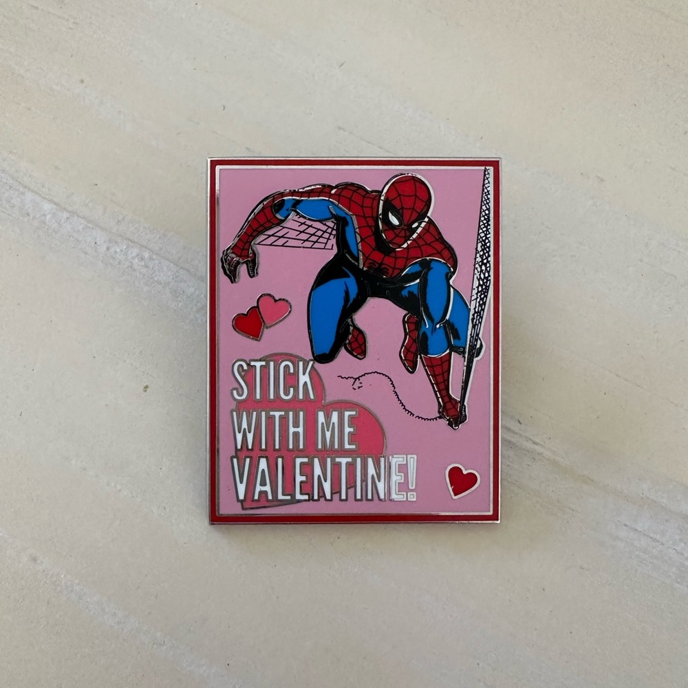 Spider-Man valentine pin